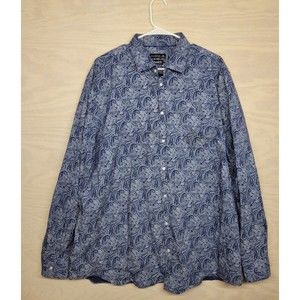 WESTBURY Men's SZ XXL Button Up Shirt Long Sleeve Paisley Pocket